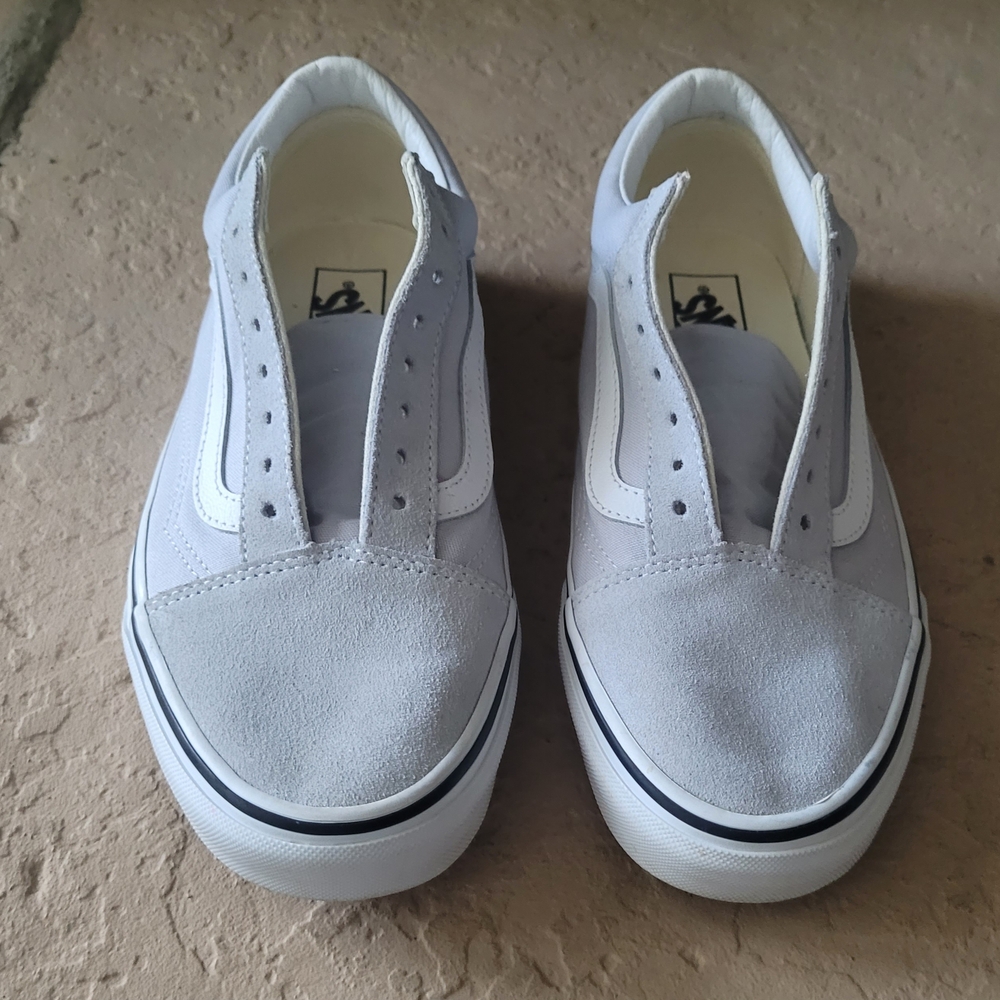 Size 9.5 Vans Old Skool 'Dawn Grey' Suede Skate Women Sneakers